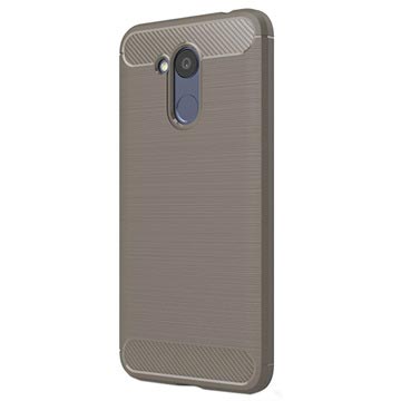 Huawei Honor 6C Pro Geborstelde Tpu Case Koolstofvezel Grijs huismerk kopen in de aanbieding