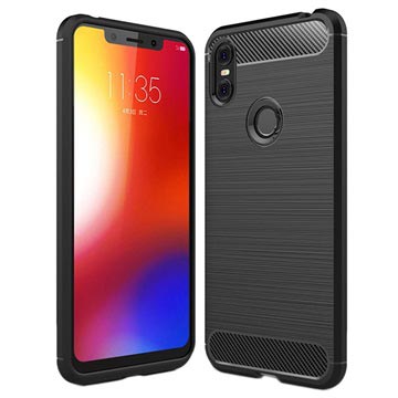 Motorola One Geborsteld Tpu Case Koolstofvezel Zwart huismerk kopen in de aanbieding