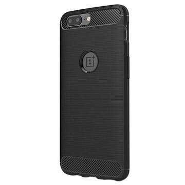 Oneplus 5 Brushed Tpu Case Carbon Fiber Zwart huismerk kopen in de aanbieding