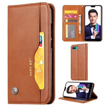 Card Set Serie Huawei Honor 10 Wallet Case Bruin huismerk kopen in de aanbieding