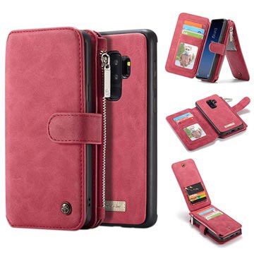 Caseme 2 In 1 Multifunctionele Samsung Galaxy S9 Wallet Case Rood huismerk kopen in de aanbieding