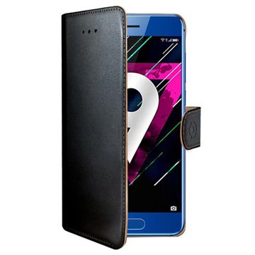 Huawei Honor 9 Celly Wally Wallet Case Zwart huismerk kopen in de aanbieding