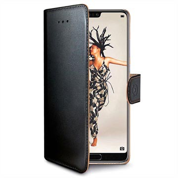 Huawei P20 Celly Wally Portemonnee Hoesje Zwart huismerk kopen in de aanbieding