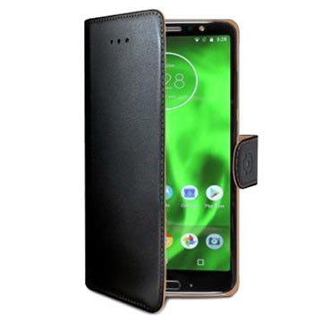 Celly Wally Motorola Moto G6 Wallet Case Zwart huismerk kopen in de aanbieding
