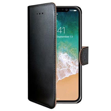 Iphone X Celly Wally Wallet Case Met Staander Zwart huismerk kopen in de aanbieding