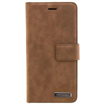 Huawei P10 Lite Commander Elite Boek Flip Case Bruin huismerk kopen in de aanbieding