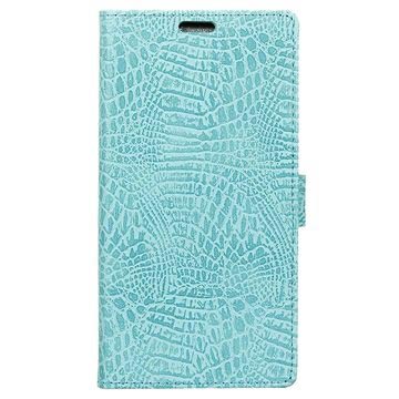 Huawei P10 Krokodil Wallet Case Cyan huismerk kopen in de aanbieding Huawei P10 Krokodil Wallet Case Cyan huismerk kopen in de aanbieding