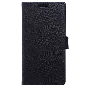 Zte Blade S6 Plus Krokodil Portemonnee Hoesje Zwart huismerk kopen in de aanbieding