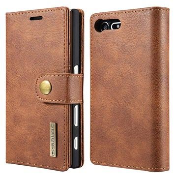 Sony Xperia X Compact Dgming 2 In 1 Wallet Case Bruin huismerk kopen in de aanbieding