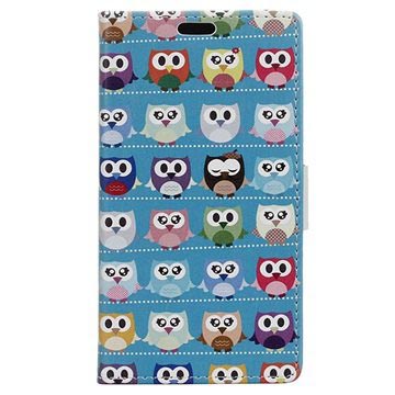 Sony Xperia X Compact Wallet Case Kleine Uilen Blauw huismerk kopen in de aanbieding