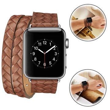 Apple Watch Series 123 Elegant Geweven Bandje 42Mm Bruin huismerk kopen in de aanbieding