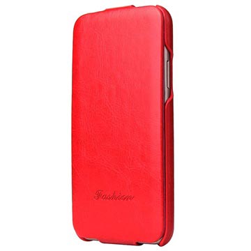 Iphone X Fashion Slim Verticale Flip Case Rood huismerk kopen in de aanbieding