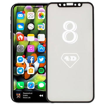 Iphone X Xs Full Size 4D Glazen Screenprotector Zwart huismerk kopen in de aanbieding