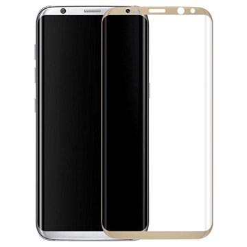 Samsung Galaxy S8 Complete Bedekking Glazen Screenprotector Goud huismerk kopen in de aanbieding