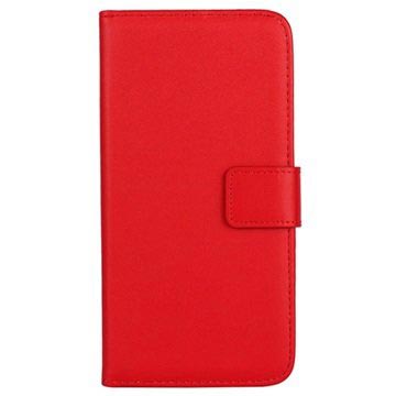 Samsung Galaxy S6 Wallet Leren Hoesje Rood huismerk kopen in de aanbieding