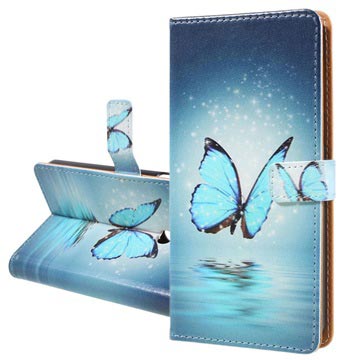 Glam Series Nokia 61 Wallet Case Blauw Vlinder huismerk kopen in de aanbieding Glam Series Nokia 61 Wallet Case Blauw Vlinder huismerk kopen in de aanbieding