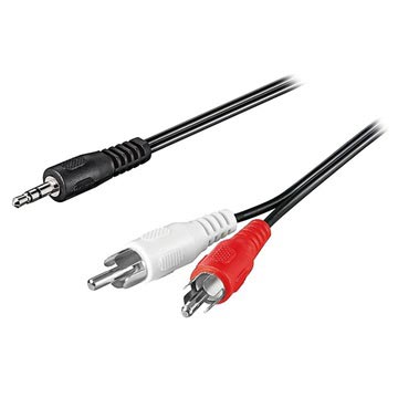 Audio video cable 3,0 m 3.5 mm stereo plug > 2 x RCA plugs Goobay