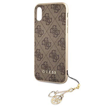 Guess Charms Collection 4G Iphone Xr Cover Bruin huismerk kopen in de aanbieding