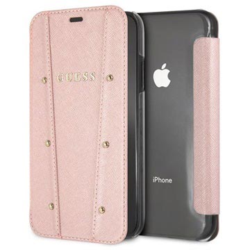 Guess Kaia Designer Iphone Xr Flip Cover Rose Gold huismerk kopen in de aanbieding