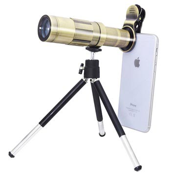 Hx 2006 20X 4K Telephoto Camera Lens Met Mini Tripod Statief Goud huismerk kopen in de aanbieding