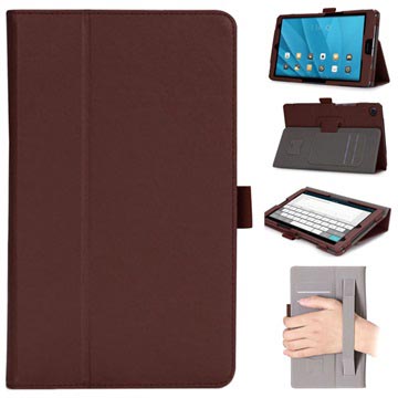 Huawei Mediapad M5 8 Folio Case Met Handriem Bruin huismerk kopen in de aanbieding