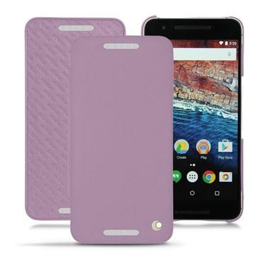 Huawei Nexus 6P Noreve Tradition D Lederen Flip Case Perpetuelle Paars huismerk kopen in de aanbieding
