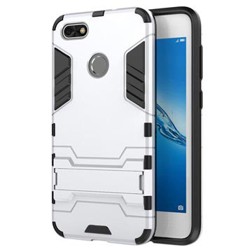 Huawei P9 Lite Mini Y6 Pro 2017 Hybrid Case Zilver huismerk kopen in de aanbieding