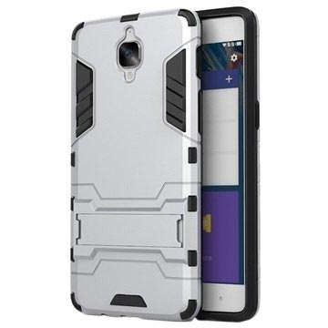 Oneplus 33T Onzichtbare Staander Hybrid Case Zilver huismerk kopen in de aanbieding Oneplus 33T Onzichtbare Staander Hybrid Case Zilver huismerk kopen in de aanbieding