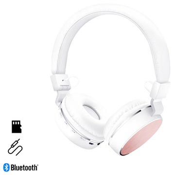 Hypergear V60 Opvouwbare Draadloze Koptelefoon Wit Roze huismerk kopen in de aanbieding