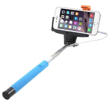 Kjstar Z07 7 Universele Selfie Stick Met Kabel Blauw huismerk kopen in de aanbieding