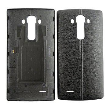 Lg G4 Batterij Cover Zwart Leder huismerk kopen in de aanbieding