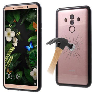 Huawei Mate 10 Pro Magnetisch Cover Met Gehard Glas Achterkant Zwart huismerk kopen in de aanbieding Huawei Mate 10 Pro Magnetisch Cover Met Gehard Glas Achterkant Zwart huismerk kopen in de aanbieding