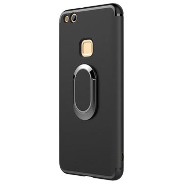 Huawei P10 Lite Magnetische Ring Grip Cover Zwart huismerk kopen in de aanbieding