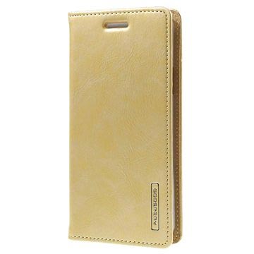 Samsung Galaxy A3 2016 Mercury Goospery Blue Moon Wallet Hoesje Goud huismerk kopen in de aanbieding