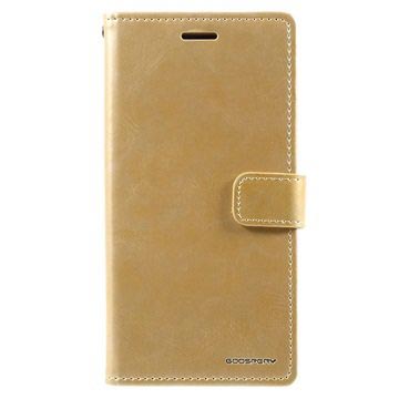 Samsung Galaxy A7 2017 Mercury Goospery Blue Moon Wallet Case Goud huismerk kopen in de aanbieding