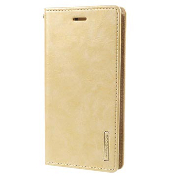 Samsung Galaxy J7 2017 Mercury Goospery Blue Moon Wallet Case Goud huismerk kopen in de aanbieding