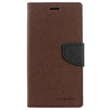 Samsung Galaxy J3 2017 Mercury Goospery Fancy Diary Wallet Case Bruin huismerk kopen in de aanbieding