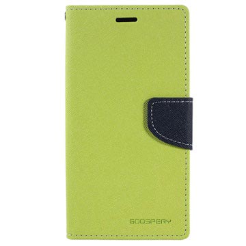 Samsung Galaxy J3 2017 Mercury Goospery Fancy Diary Wallet Case Groen Donkerblauw huismerk kopen in de aanbieding