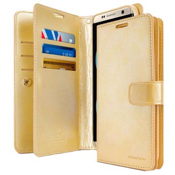 Samsung Galaxy S8 Mercury Goospery Mansoor Diary Wallet Case Goud huismerk kopen in de aanbieding