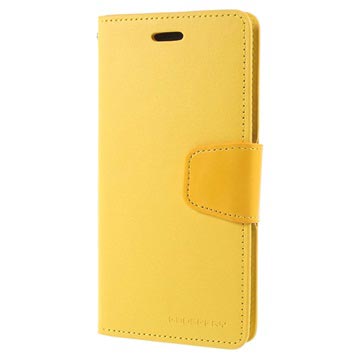 Iphone X Xs Mercury Goospery Sonata Diary Wallet Case Geel huismerk kopen in de aanbieding