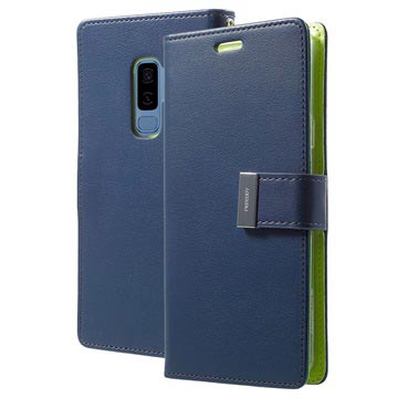 Samsung Galaxy S9 Mercury Rich Diary Wallet Case Blauw huismerk kopen in de aanbieding