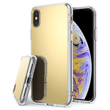 Iphone X Xs Mirror Cover Goud huismerk kopen in de aanbieding