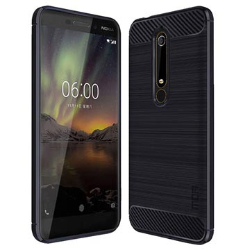 Mofi Carbon Fiber Serie Nokia 61 Tpu Case Donkerblauw huismerk kopen in de aanbieding
