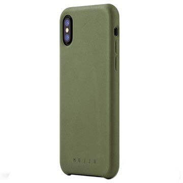 Iphone X Xs Mujjo Leder Cover Olijf huismerk kopen in de aanbieding