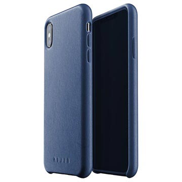 Mujjo Full Leder Iphone Xs Max Cover Donkerblauw huismerk kopen in de aanbieding