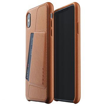 Mujjo Full Leder Iphone Xs Max Wallet Cover Bruin huismerk kopen in de aanbieding