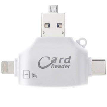 4 In 1 Multifunctionele Microsdsd Kaartlezer Wit huismerk kopen in de aanbieding 4 In 1 Multifunctionele Microsdsd Kaartlezer Wit huismerk kopen in de aanbieding