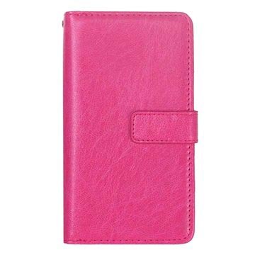 Huawei P9 Multifunctionele Wallet Case Hot Pink huismerk kopen in de aanbieding
