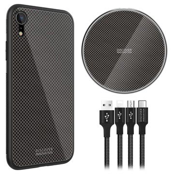 Nillkin Fancy Iphone Xr Cover Draadloze Oplader 3 In 1 Kabel Zwart huismerk kopen in de aanbieding