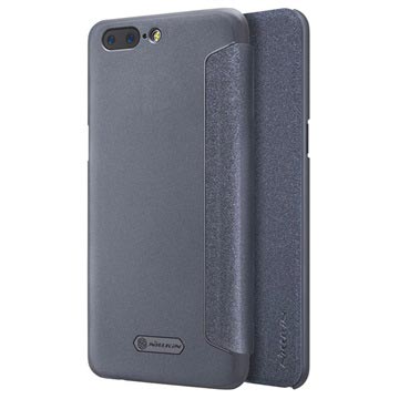 Oneplus 5 Nillkin Sparkle Flip Cover Zwart huismerk kopen in de aanbieding